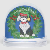 Joyeux caniche de Noël Elf Sheepadoodle (Arrière)