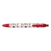 Joyeux caniche de Noël Tuxedo stylo d'écriture (Dos)