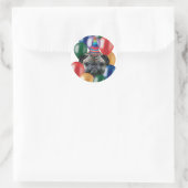 Joyeux Carlin d'anniversaire Stickers chien (Sac)