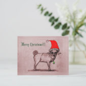 Joyeux Carlin de Noël Carte postale (Debout devant)