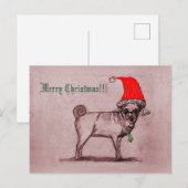 Joyeux Carlin de Noël Carte postale (Devant / Derrière)