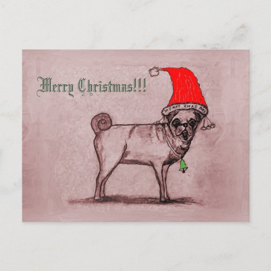 Joyeux Carlin de Noël Carte postale (Devant)