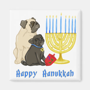 Joyeux Carlin Hanoukka et Magnets de Menorah