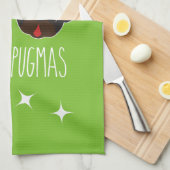 Joyeux carlin Père Noël et serviette de plat de (Quart Plié)