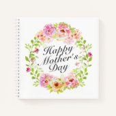Joyeux Carnet de la Fête des Mères Floral Wreath (Devant)