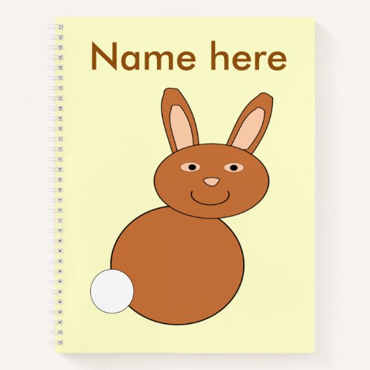 Joyeux Carnet Spiral Bunny de Pâques (Devant)