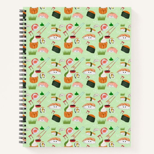 Joyeux Carnet Sushi Kawaii (Devant)