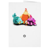 Joyeux Carte d'anniversaire Poulets en attente Hat (Dos)