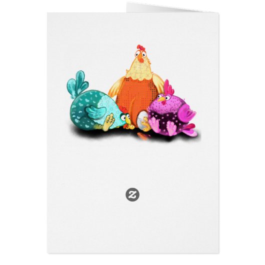 Joyeux Carte d'anniversaire Poulets en attente Hat (Dos)