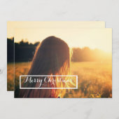 joyeux carte de coucher de soleil de noël (Devant / Derrière)