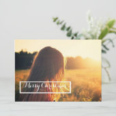 joyeux carte de coucher de soleil de noël (Debout devant)