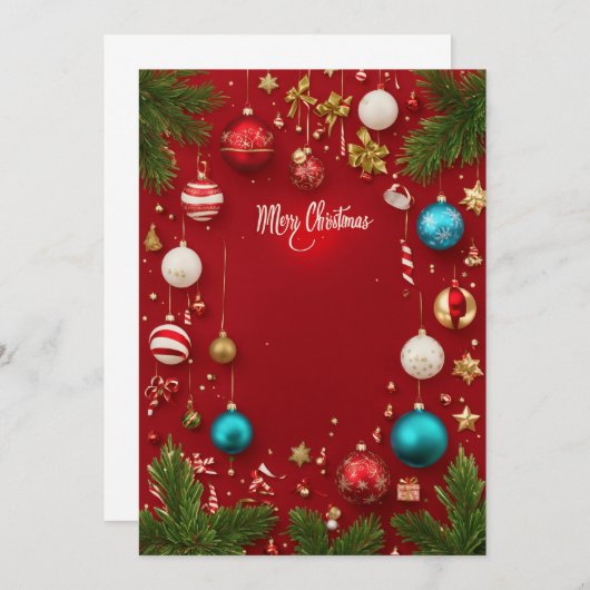 joyeux carte de Noël (Devant / Derrière)