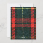 joyeux carte de noël avec photo plaid rouge et ver (Dos)