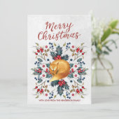 joyeux carte de noël hiver sainte baies renard (Debout devant)