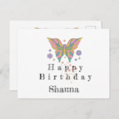 Joyeux carte de remerciements d'anniversaire (Devant / Derrière)