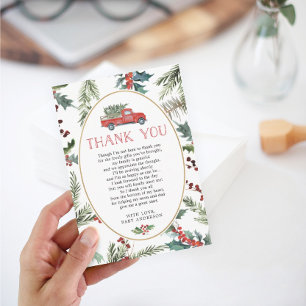 Joyeux Carte de remerciements de Baby shower verdo