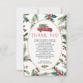 Joyeux Carte de remerciements de Baby shower verdo (Devant)