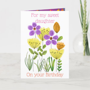 Joyeux Carte de remerciements des fleurs d'anniver