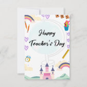 Joyeux carte de remerciements du jour de l'enseign (Dos)