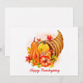 Joyeux carte de vacances de Thanksgiving (Devant / Derrière)