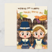 Joyeux carte de vacances de Thanksgiving (Devant / Derrière)