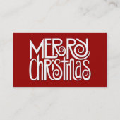 Joyeux Carte de visite blanc de Noël (Dos)