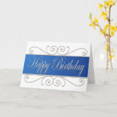 Joyeux carte de visite d'anniversaire (Fleur jaune)