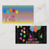 Joyeux Carte de visite d'anniversaire (Devant / Derrière)