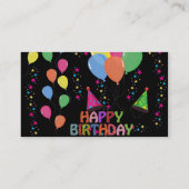Joyeux Carte de visite d'anniversaire (Dos)
