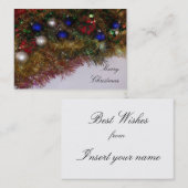 Joyeux Carte de visite de Noël (Devant / Derrière)