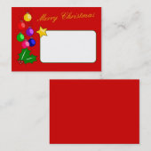 Joyeux Carte de visite de Noël (Devant / Derrière)