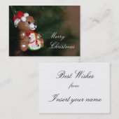 Joyeux Carte de visite de Noël (Devant / Derrière)