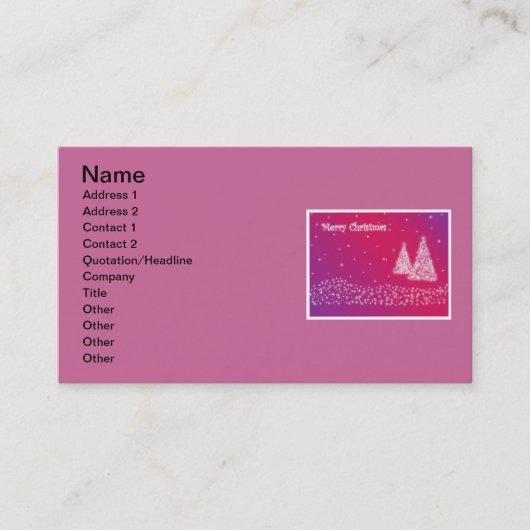 Joyeux Carte de visite de Noël (Devant)