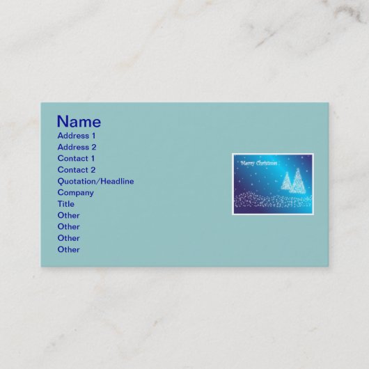 Joyeux Carte de visite de Noël (Devant)