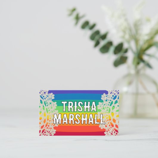 Joyeux Carte de visite Rainbow Crochet (Debout devant)