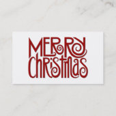 Joyeux Carte de visite rouge de Noël (Dos)