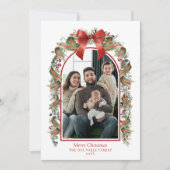 Joyeux Carte photo botanique de Noël (Devant)