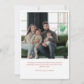 Joyeux Carte photo botanique de Noël (Dos)