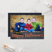 Joyeux carte photo Casquette de sorcières Hallowee (Devant/Arrière en situation)