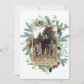 Joyeux Carte photo d'aquarelle de Noël (Devant)