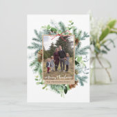 Joyeux Carte photo d'aquarelle de Noël (Debout devant)