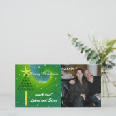 Joyeux Carte photo d'arbre de Noël (Debout devant)