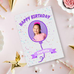 Joyeux Carte photo de ballons d'anniversaire