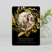 Joyeux Carte photo de couronne de Noël (Debout devant)