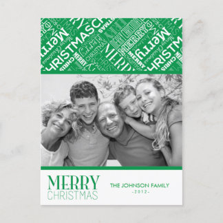 Joyeux Carte photo de design de texte de Noël