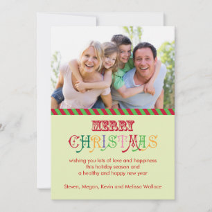 Joyeux Carte photo de famille de Noël