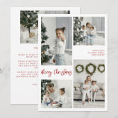 Joyeux Carte photo de famille de Noël (Devant / Derrière)