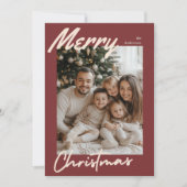 Joyeux Carte photo de famille de Noël | Cadre Bour (Devant)