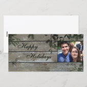 Joyeux Carte photo de famille - Mistletoe Holly (Devant / Derrière)