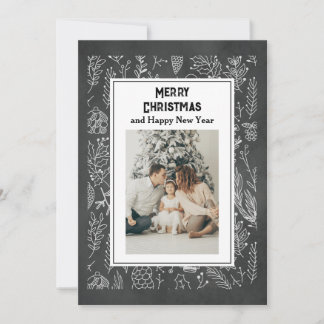 Joyeux carte photo de famille Noël
